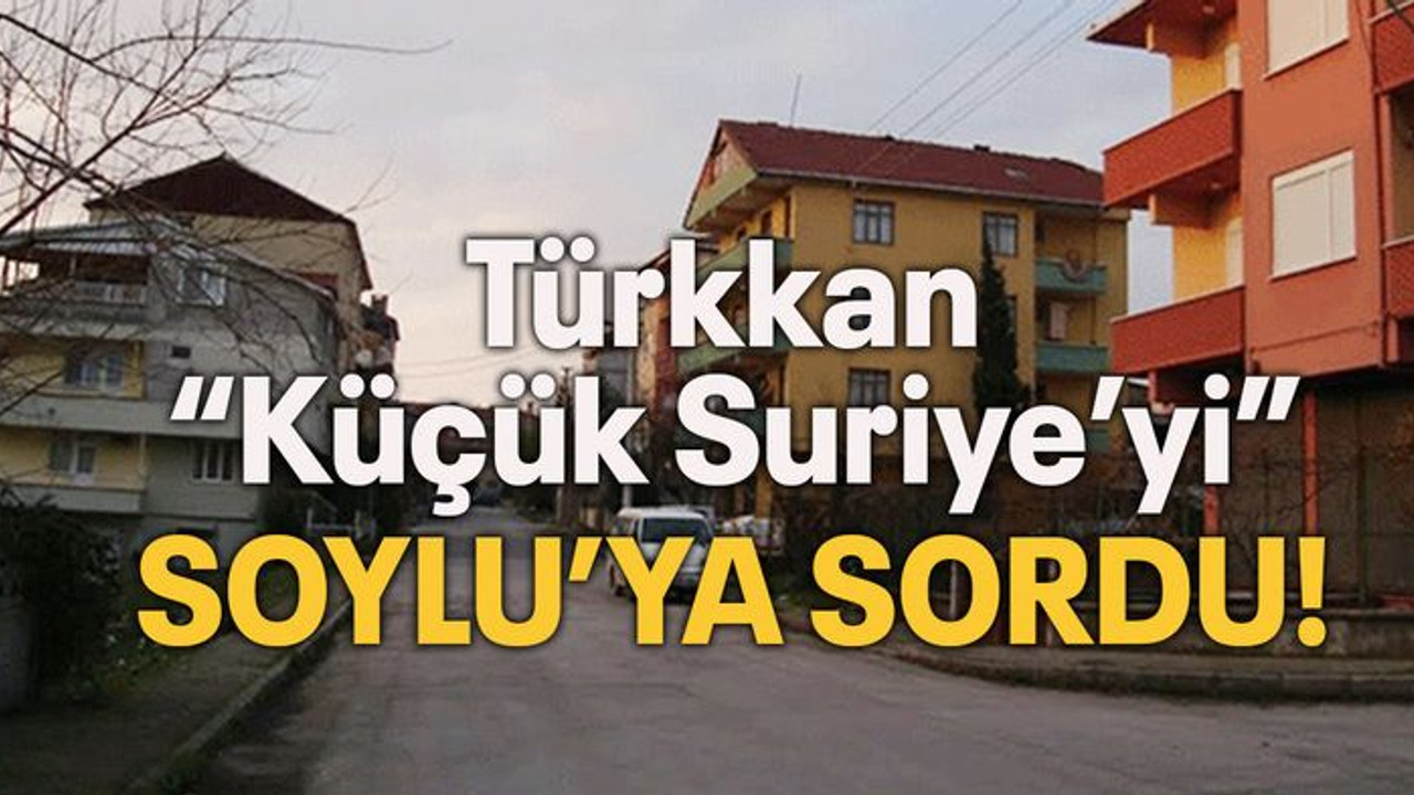 Türkkan “Küçük Suriye’yi” Soylu’ya sordu!